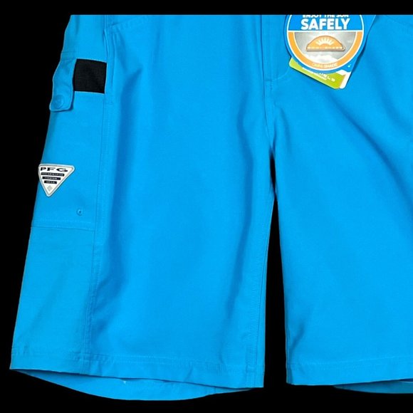 Columbia Mens Cargo Short Size 30 x10 Blue UPF 50 Sun Protect Omni Shield /Shade - Picture 5 of 12